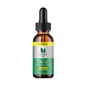 Hona Cbd 1500mg Broad Spectrum Oil Tincture Mixed Berry Front