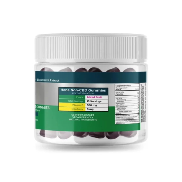 Hona Cbd Immune Defense Gummies (elderberry + Vitamin C) Non Cbd Right Side