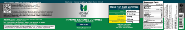Immune Defense Gummy Label Hona Cbd